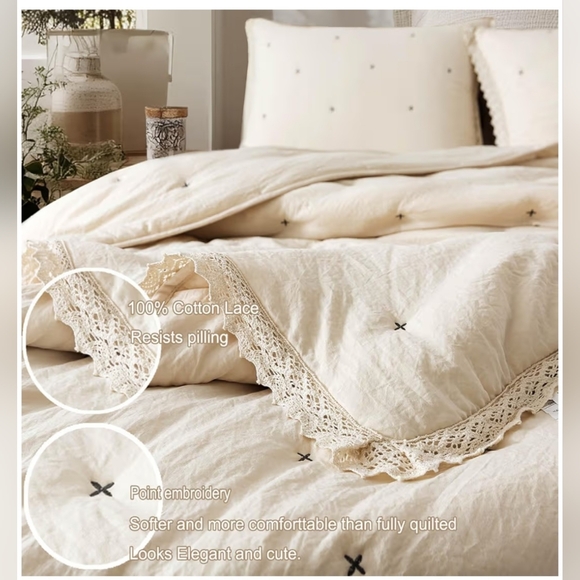 COOLXTRA Quilt Set King Size-Lightweight Quilt Bedding Set, Light Use Boho - Picture 4 of 7